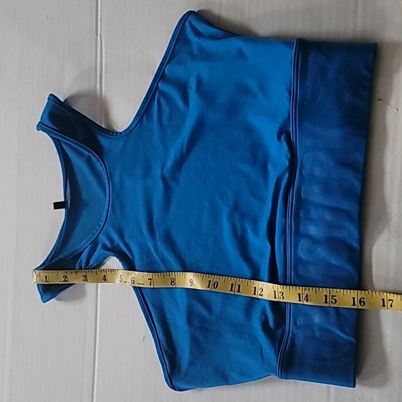 Sports Bra Gymshark Enhanced Cutout shoulders Blue SZ M - Picture 9 of 11